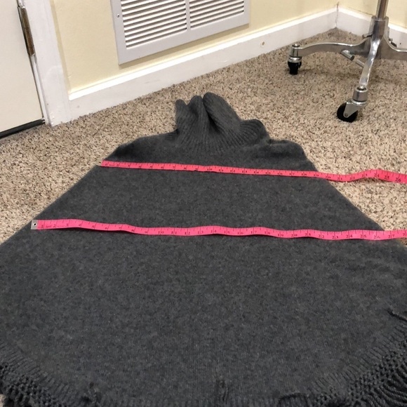 Nordstrom Poncho Sweater One Size Gray Cashmere - Picture 6 of 7